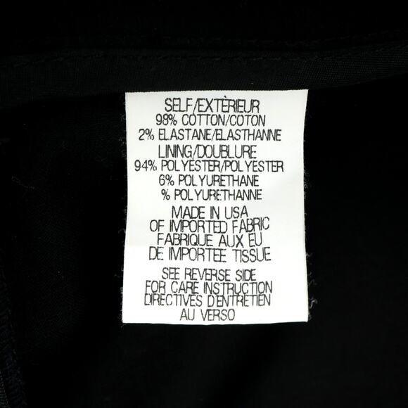 Theory Pants Womens 4 Black Sateen Stretch Cotton Zip Hem Straight Leg Ankle - Picture 11 of 13